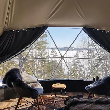 Lyxtält Hidden Island Laukanharju Glamping *
