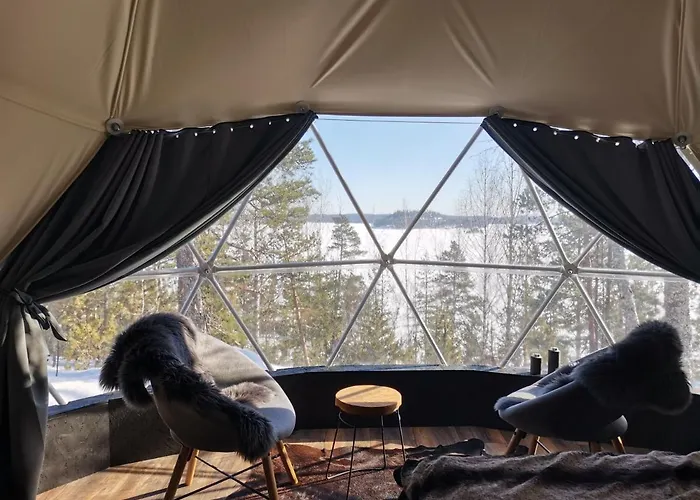 Lüks kamp alanı Hidden Island Laukanharju Glamping *